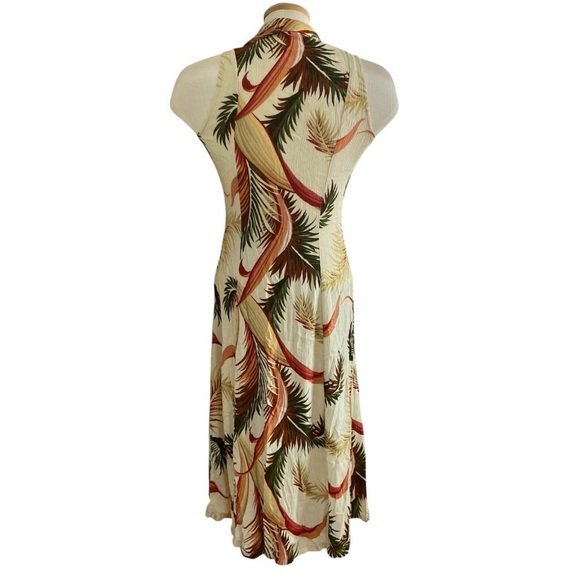 Vintage Chablis Collard Tropical Print Dress Women’s Size small to medium - Picture 2 of 7